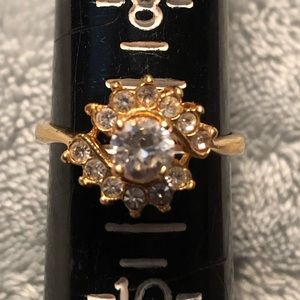 NWOT Gold Plated Ring with Crystals from Swarovski